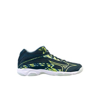 MIZUNO WAVE THUNDERSTORM MID-ORION BLUE/NEO LIME/MISTY BLUE